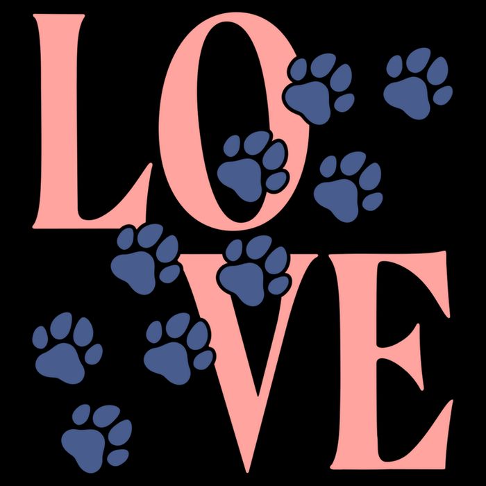 Love Paw Print Hoodie