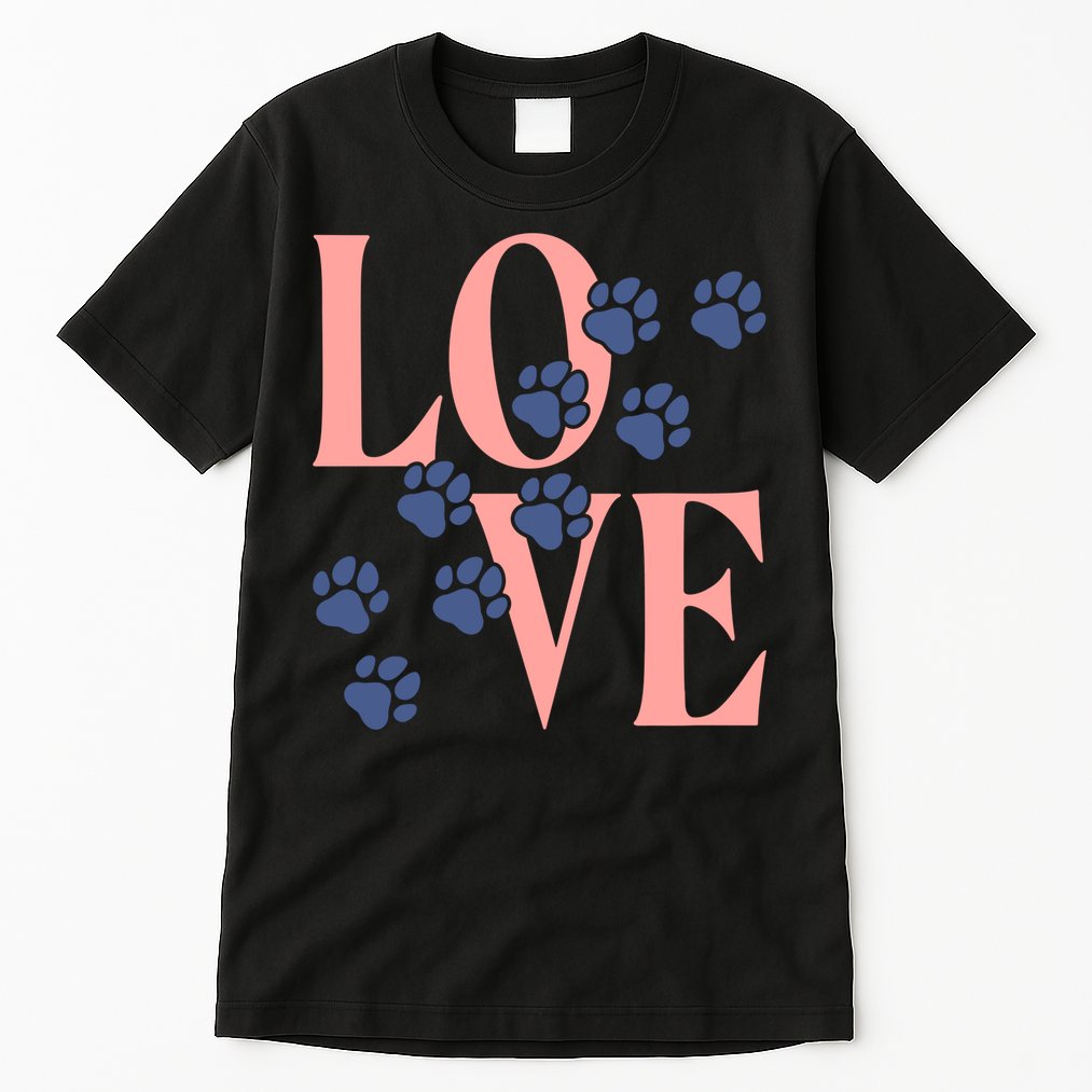 Love Paw Print Tall T-Shirt