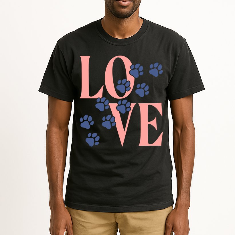 Love Paw Print Tall T-Shirt