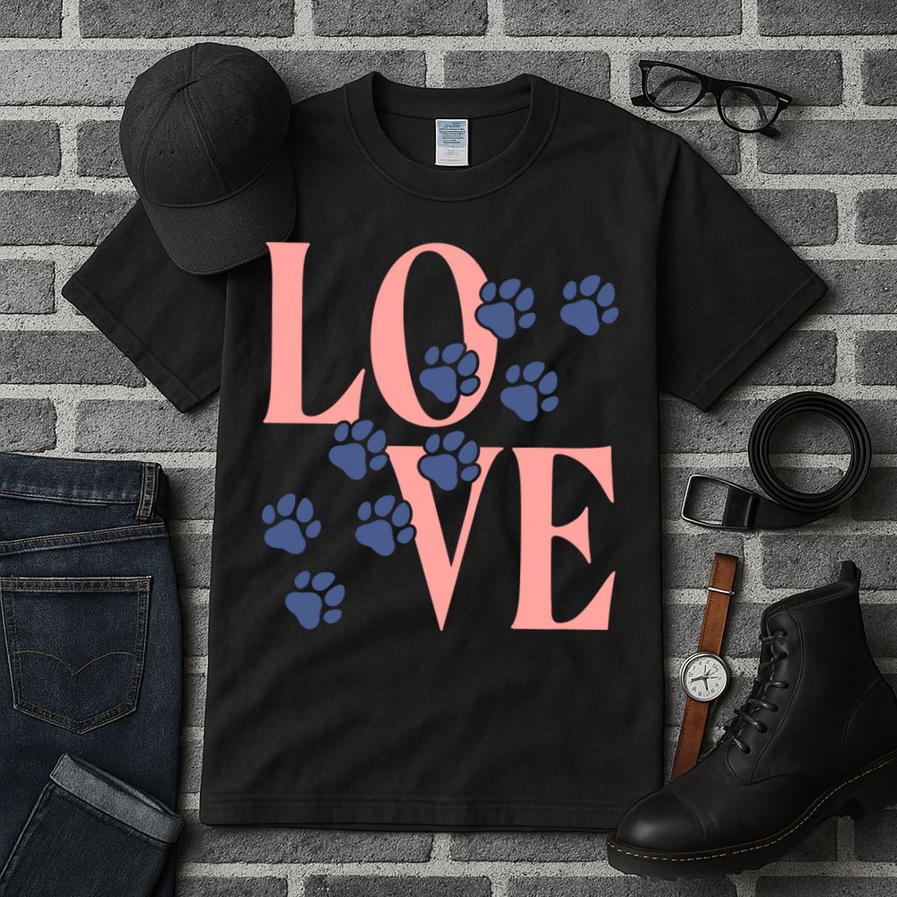 Love Paw Print Tall T-Shirt