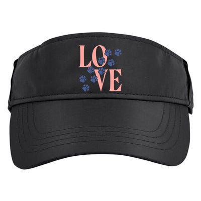 Love Paw Print Adult Drive Performance Visor