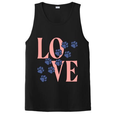 Love Paw Print PosiCharge Competitor Tank