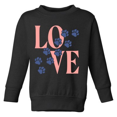 Love Paw Print Toddler Sweatshirt