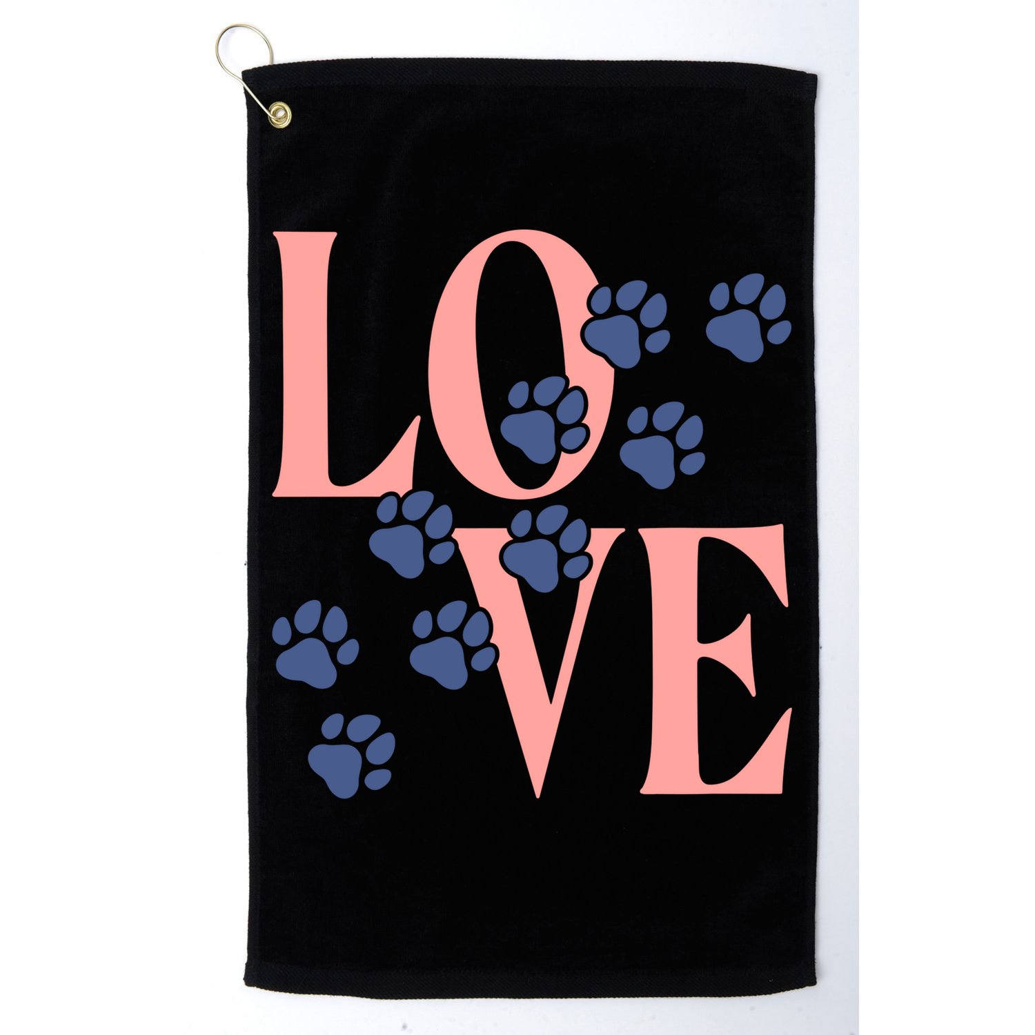 Love Paw Print Golf Towel