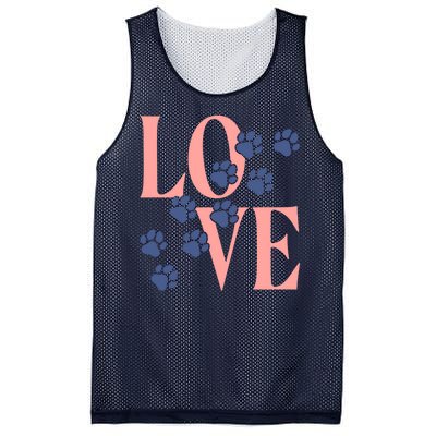 Love Paw Print Mesh Reversible Basketball Jersey Tank