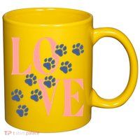 Love Paw Print 11oz C Handle Ceramic Mug