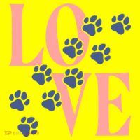 Love Paw Print 11oz C Handle Ceramic Mug