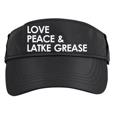Love Peace & Latke Grease Funny Hanukkah Adult Drive Performance Visor