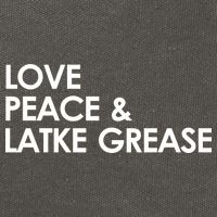 Love Peace & Latke Grease Funny Hanukkah Cotton Canvas Backpack