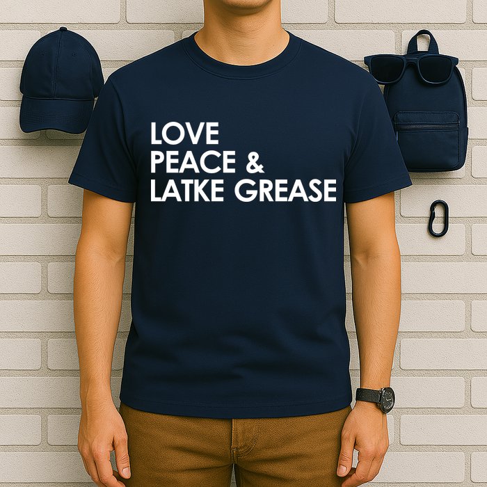 Love Peace & Latke Grease Funny Hanukkah T-Shirt