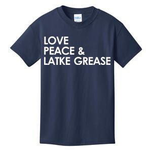 Love Peace & Latke Grease Funny Hanukkah Kids T-Shirt