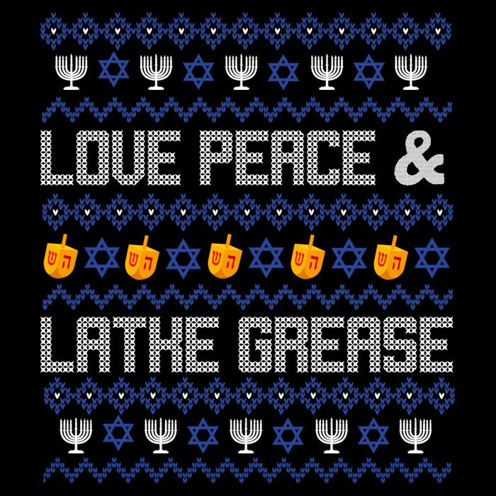 Love Peace & Latke Grease Hanukkah Ugly Sustainable Bucket Hat