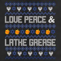Love Peace & Latke Grease Hanukkah Ugly Adult Drive Performance Visor