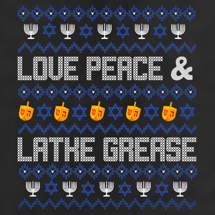 Love Peace & Latke Grease Hanukkah Ugly Adult Drive Performance Visor