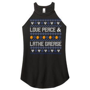 Love Peace & Latke Grease Hanukkah Ugly Women's Perfect Tri Rocker Tank