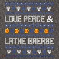 Love Peace & Latke Grease Hanukkah Ugly Cotton Canvas Backpack