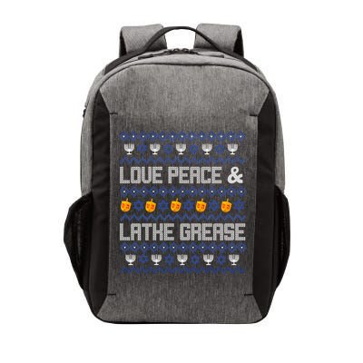 Love Peace & Latke Grease Hanukkah Ugly Vector Backpack