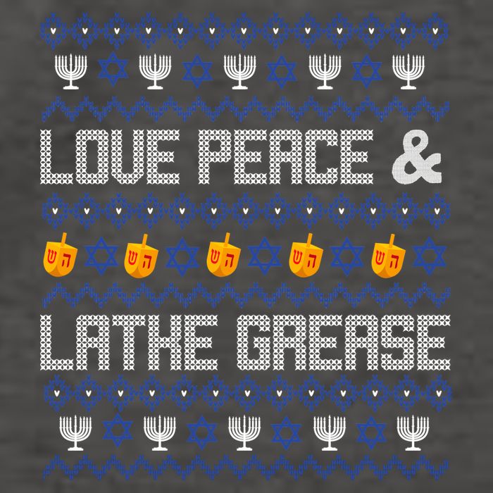 Love Peace & Latke Grease Hanukkah Ugly Vector Backpack
