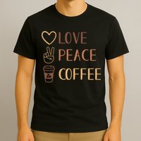 Love Peace Coffee Funny T-Shirt