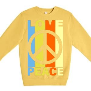 Love Peace Hippie Retro Premium Crewneck Sweatshirt