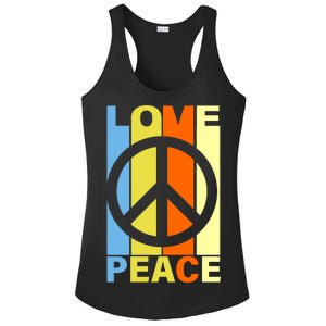 Love Peace Hippie Retro Ladies PosiCharge Competitor Racerback Tank