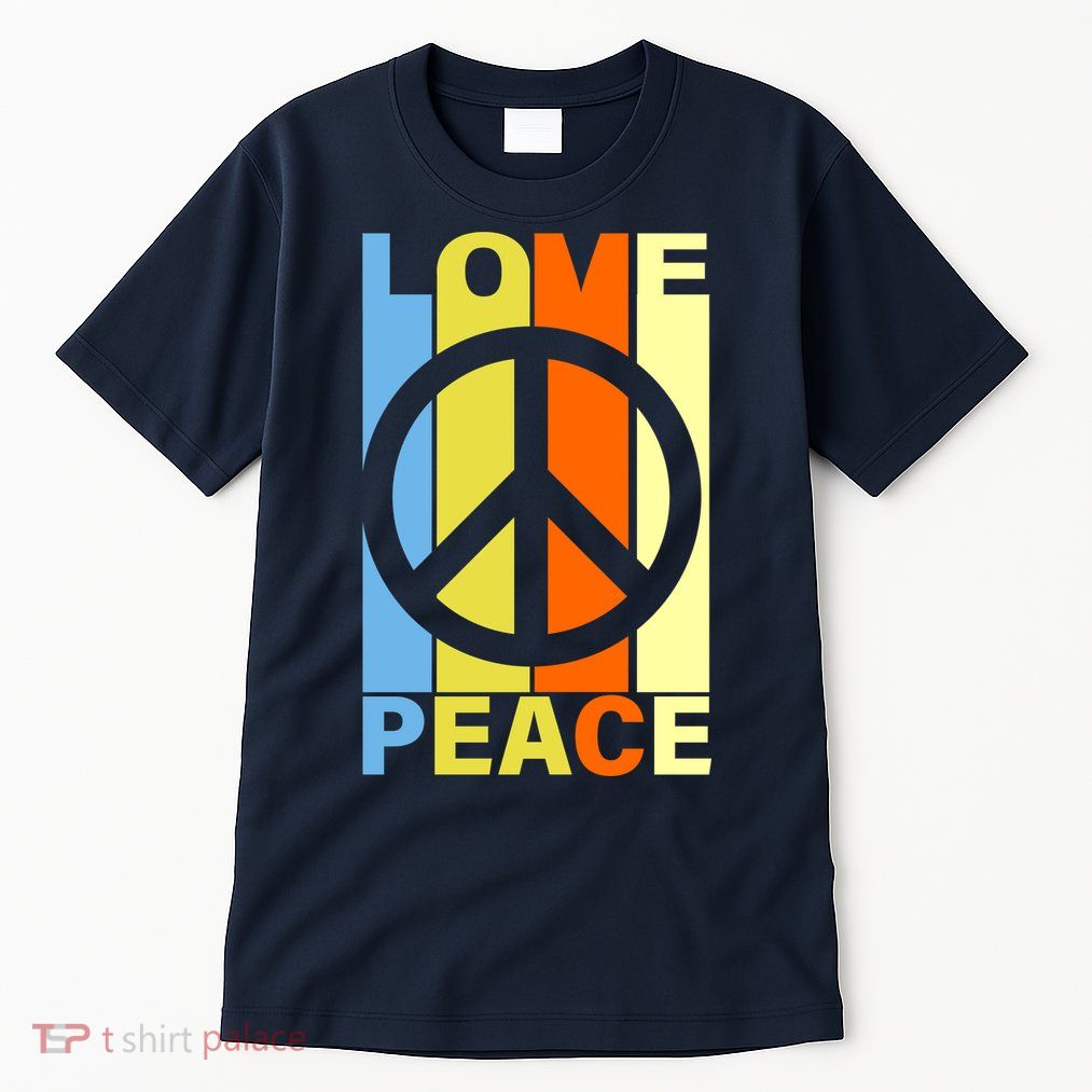 Love Peace Hippie Retro Tall T-Shirt