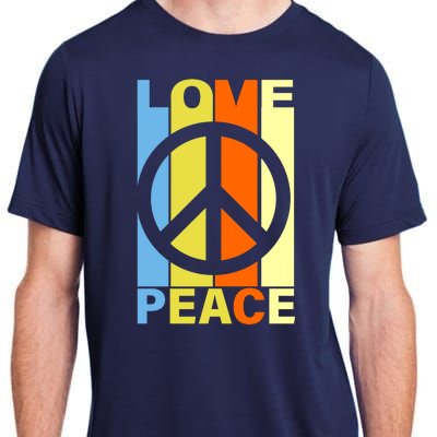 Love Peace Hippie Retro Adult ChromaSoft Performance T-Shirt