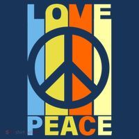 Love Peace Hippie Retro Flatbill Hat