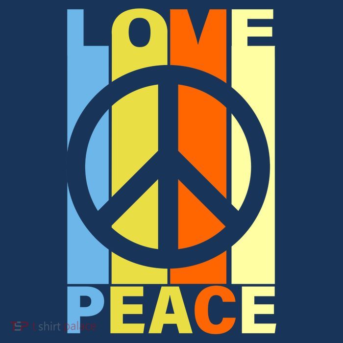 Love Peace Hippie Retro Flatbill Hat