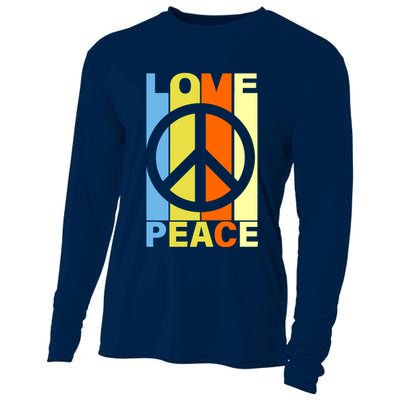 Love Peace Hippie Retro Cooling Performance Long Sleeve Crew