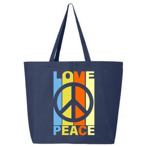 Love Peace Hippie Retro 25L Jumbo Tote