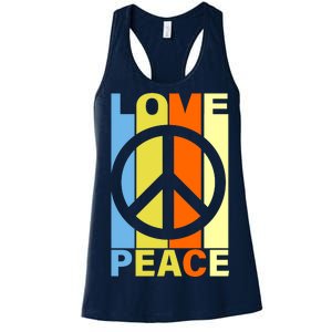 Love Peace Hippie Retro Women's Racerback Tank