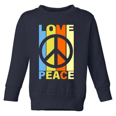 Love Peace Hippie Retro Toddler Sweatshirt