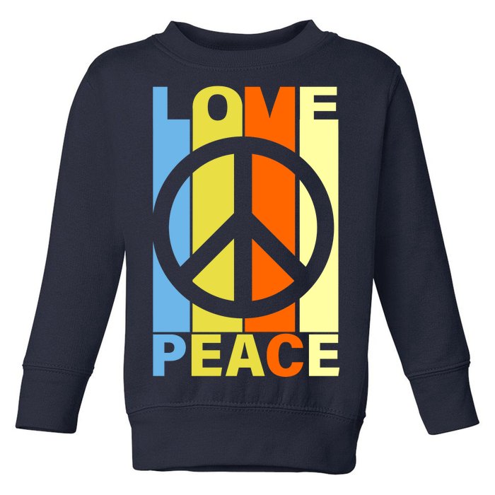 Love Peace Hippie Retro Toddler Sweatshirt