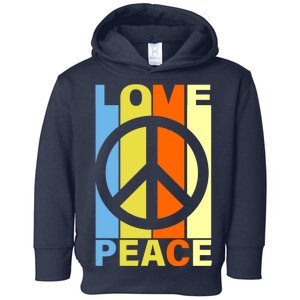 Love Peace Hippie Retro Toddler Hoodie