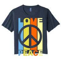 Love Peace Hippie Retro Women's Crop Top Tee