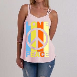 Love Peace Hippie Retro Women's Strappy Tank