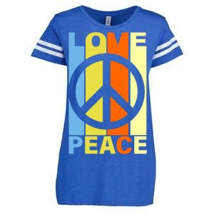 Love Peace Hippie Retro Enza Ladies Jersey Football T-Shirt