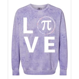 Love Pi Day 3.14 March 14th Math Geek Colorblast Crewneck Sweatshirt