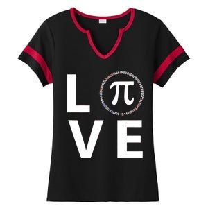 Love Pi Day 3.14 March 14th Math Geek Ladies Halftime Notch Neck Tee