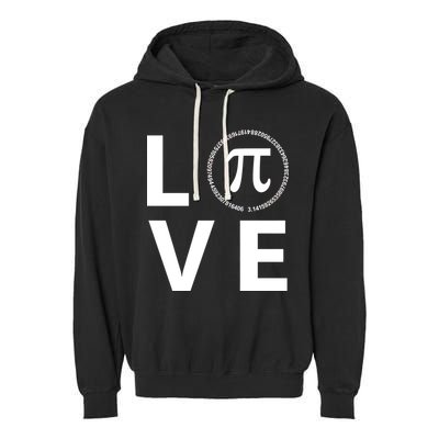 Love Pi Day 3.14 March 14th Math Geek Garment-Dyed Fleece Hoodie