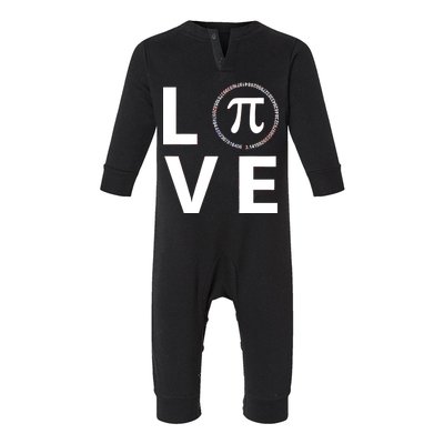 Love Pi Day 3.14 March 14th Math Geek Infant Fleece One Piece