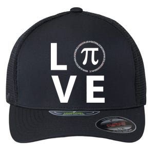 Love Pi Day 3.14 March 14th Math Geek Flexfit Unipanel Trucker Cap