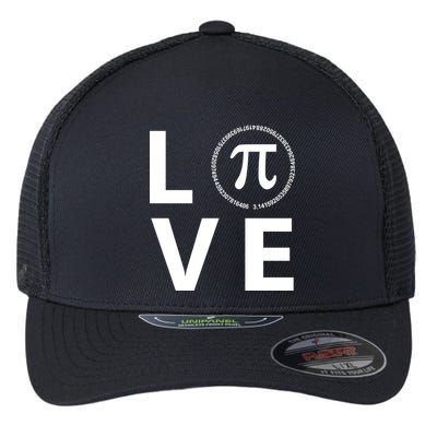 Love Pi Day 3.14 March 14th Math Geek Flexfit Unipanel Trucker Cap
