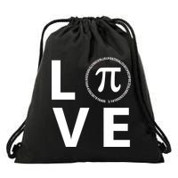 Love Pi Day 3.14 March 14th Math Geek Drawstring Bag