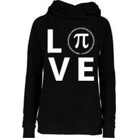 Love Pi Day 3.14 March 14th Math Geek Womens Funnel Neck Pullover Hood