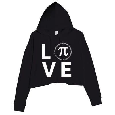 Love Pi Day 3.14 March 14th Math Geek Crop Fleece Hoodie