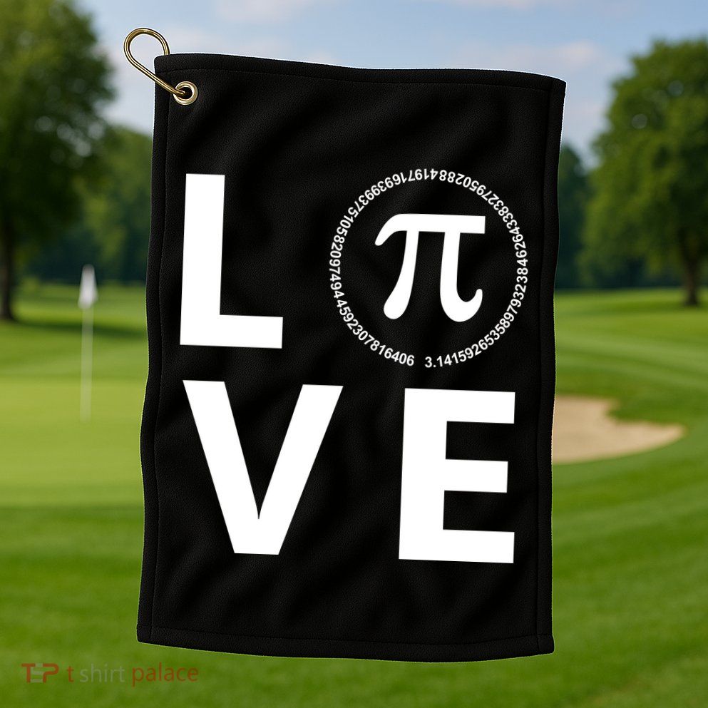 Love Pi Day 3.14 March 14th Math Geek Golf Towel