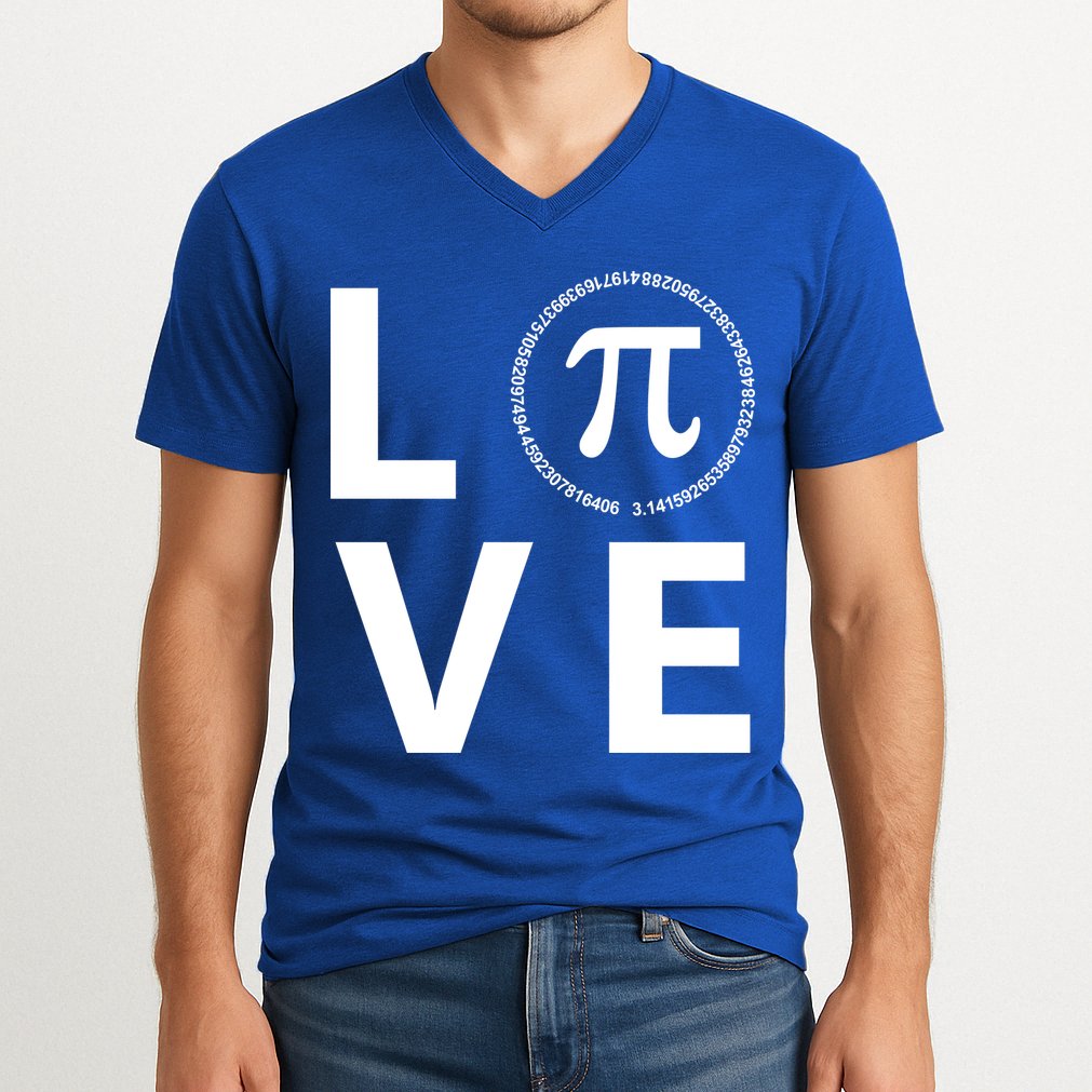Love Pi Day 3.14 March 14th Math Geek V-Neck T-Shirt