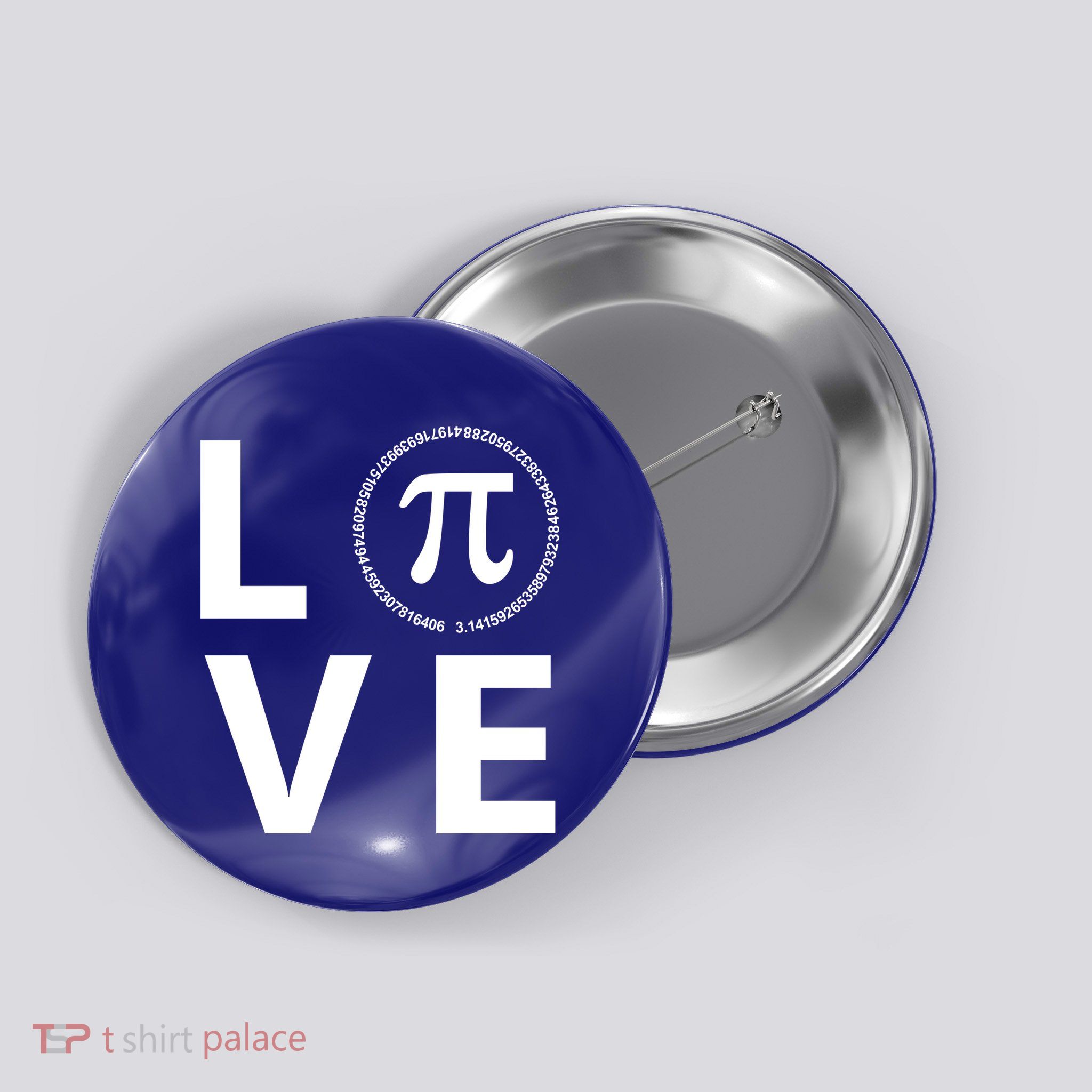 Love Pi Day 3.14 March 14th Math Geek Button